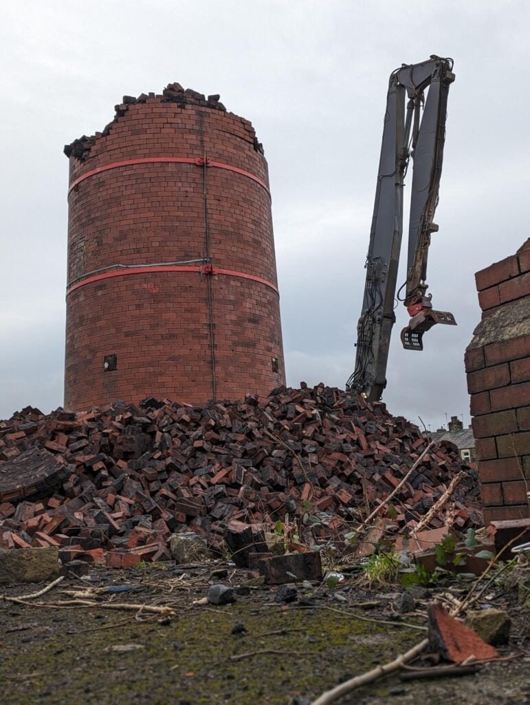 Chimney demolition